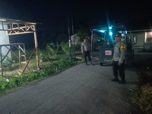 Polsek Langsa Barat Perkuat Patroli Harkamtibmas, Pantau Aktivitas Warga