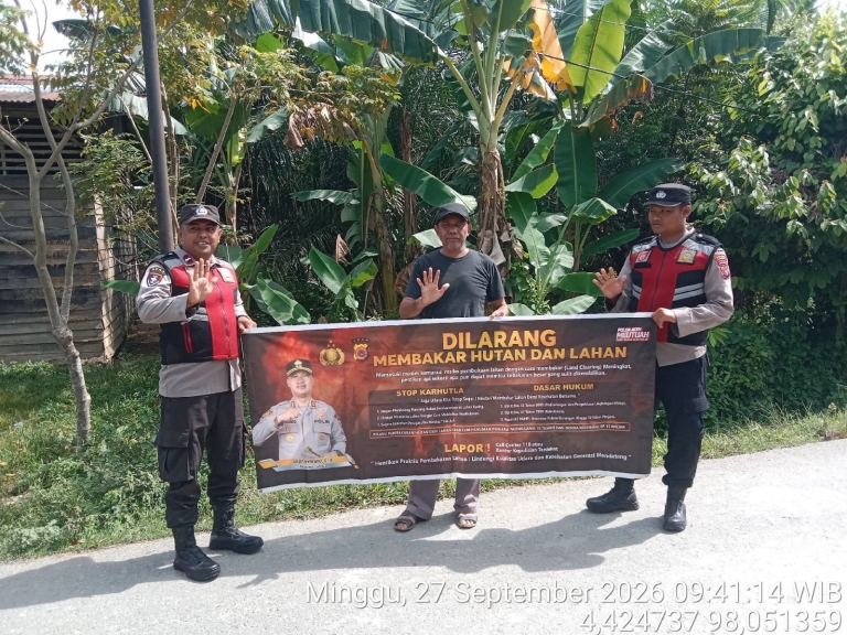 Polsek Manyak Payed Gencarkan Patroli Karhutla, Cegah Kebakaran Sejak Dini