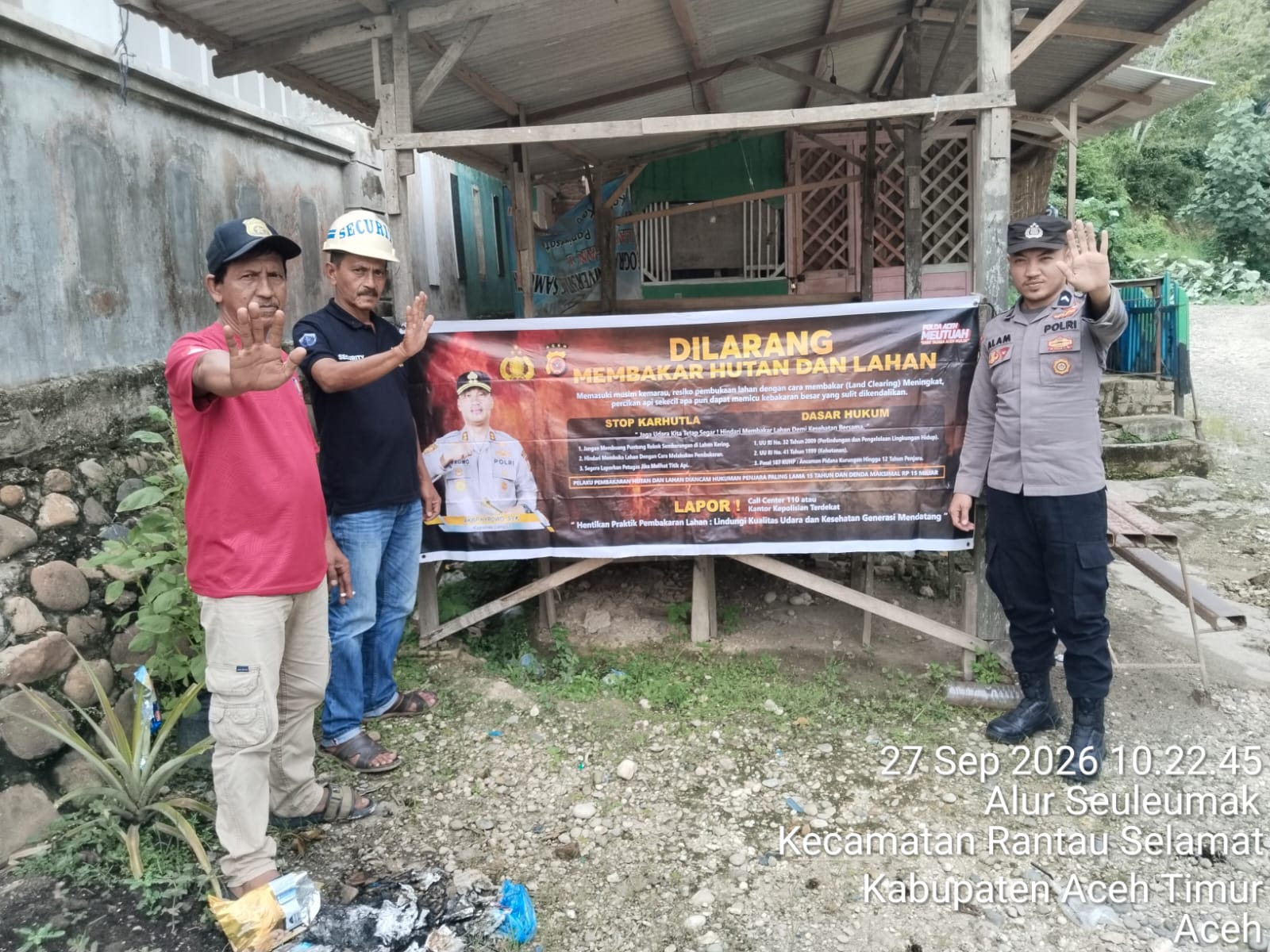 Polsek Rantau Selamat Intensifkan Patroli Karhutla, Cegah Kebakaran Sejak Dini