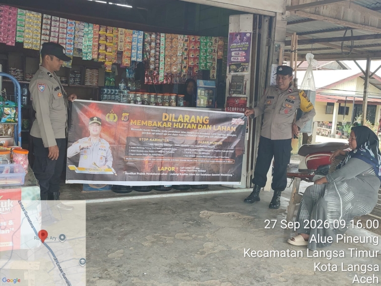 Polsek Langsa Timur Perkuat Patroli Karhutla, Cegah Kebakaran Dan Lindungi Lingkungan