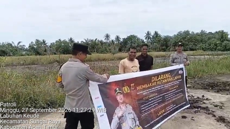 Polsek Sungai Raya Perkuat Patroli Karhutla, Cegah Kebakaran Hutan Dan Lahan