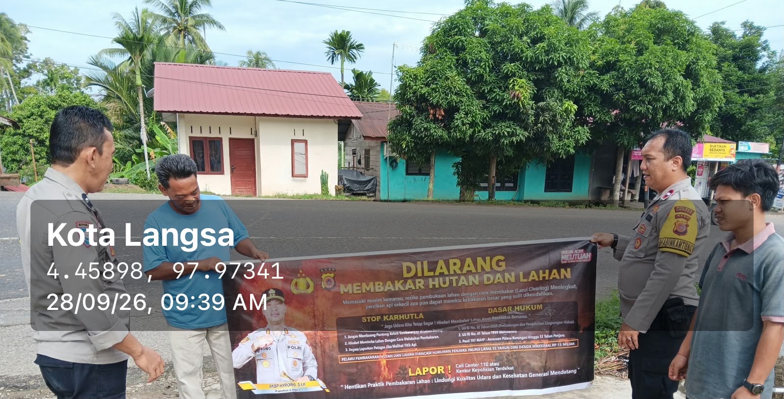 Polsek Langsa Timur Perkuat Patroli Karhutla, Cegah Kebakaran Sejak Dini