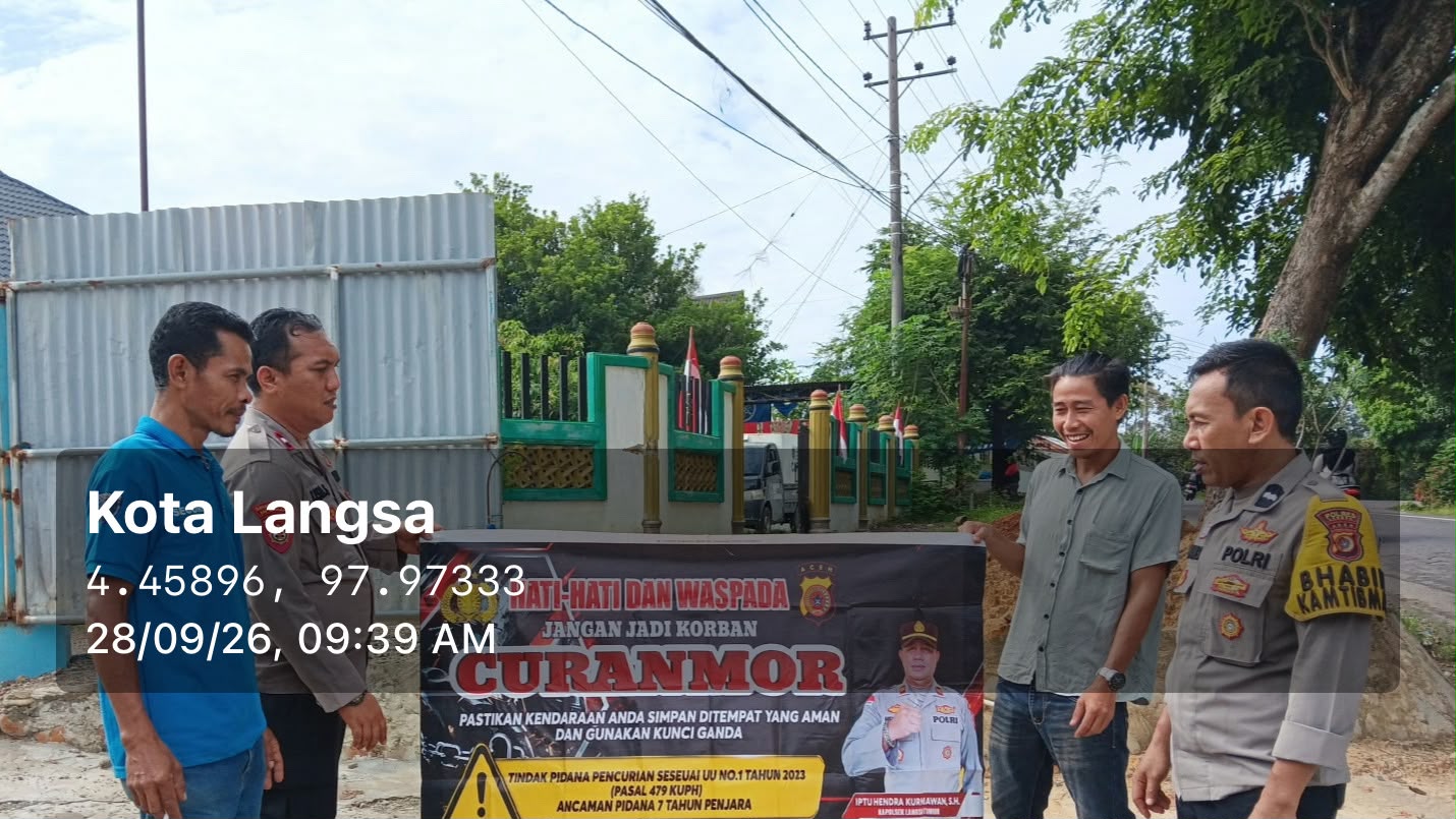 Polsek Langsa Timur Perkuat Patroli Dialogis, Cegah Gangguan Kamtibmas