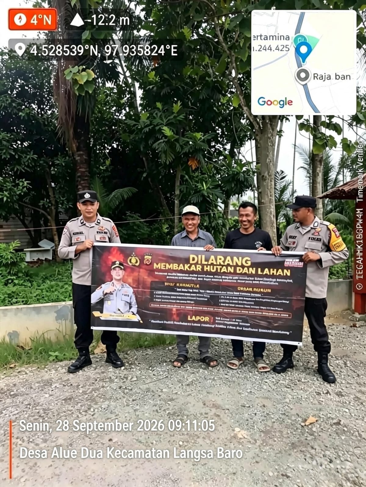 Polsek Langsa Barat Gencarkan Sosialisasi Karhutla, Ajak Warga Jaga Kelestarian Lingkungan