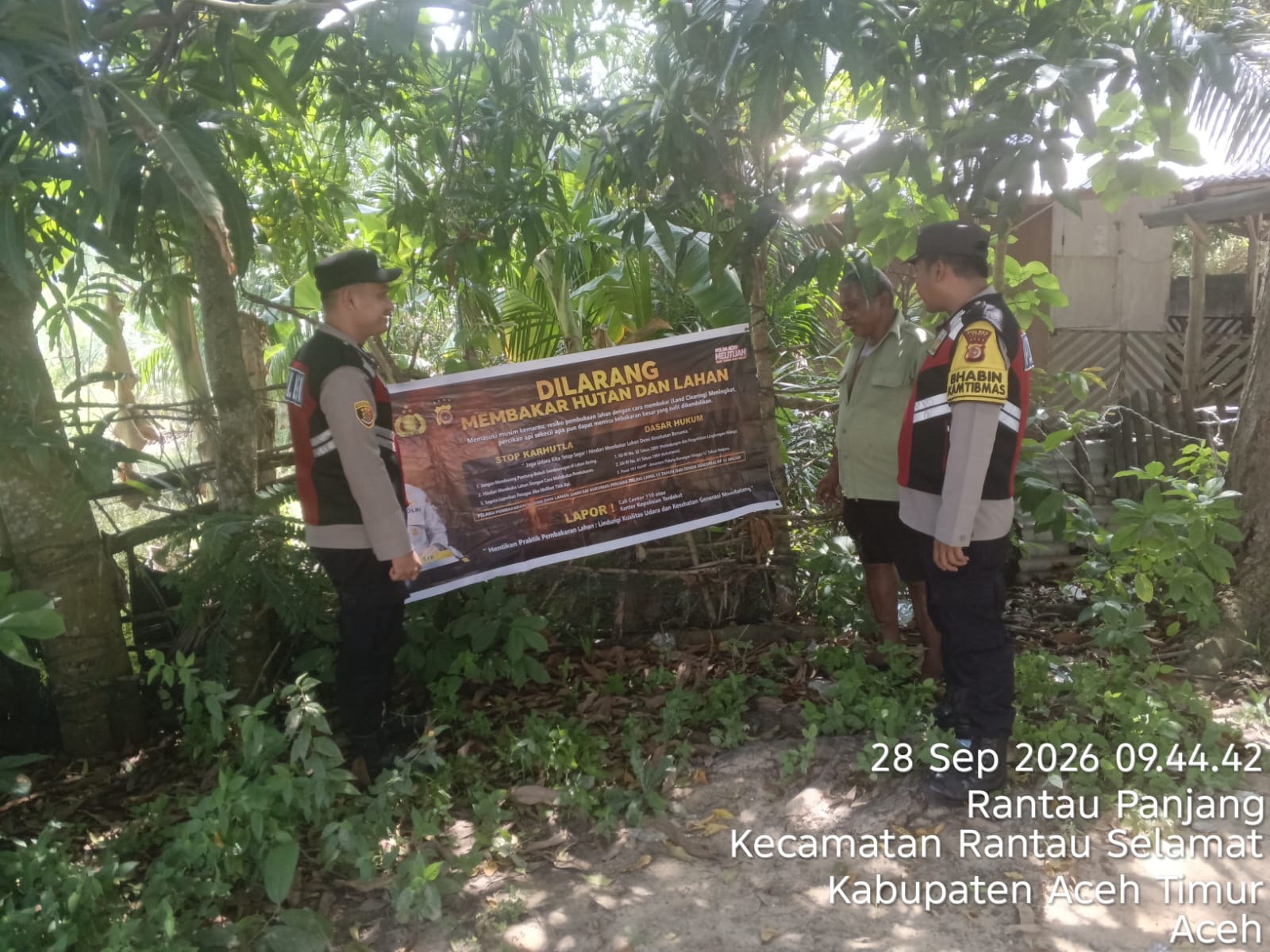 Polsek Rantau Selamat Perkuat Patroli Karhutla, Cegah Kebakaran Sejak Dini