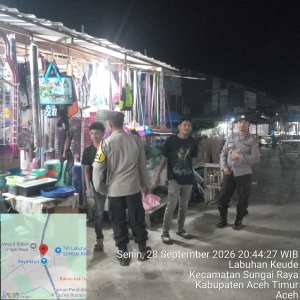 Polsek Sungai Raya Gencarkan Patroli Harkamtibmas, Pantau Aktivitas Masyarakat