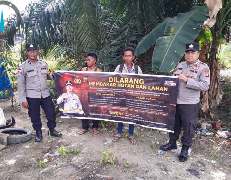 Polsek Langsa Barat Gencarkan Sosialisasi Karhutla, Cegah Kebakaran Hutan Dan Lahan