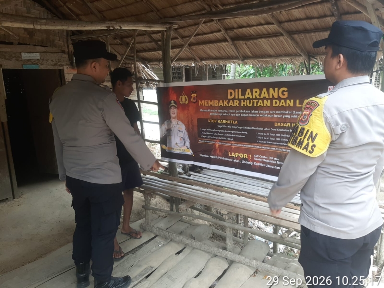 Polsek Rantau Selamat Gencarkan Patroli Karhutla, Cegah Kebakaran Hutan Dan Lahan
