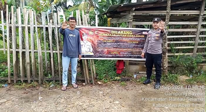 Polsek Rantau Selamat Tingkatkan Patroli Karhutla, Cegah Kebakaran Hutan Dan Lahan