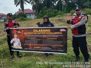 Polsek Manyak Payed Perkuat Patroli Karhutla, Antisipasi Kebakaran Sejak Dini