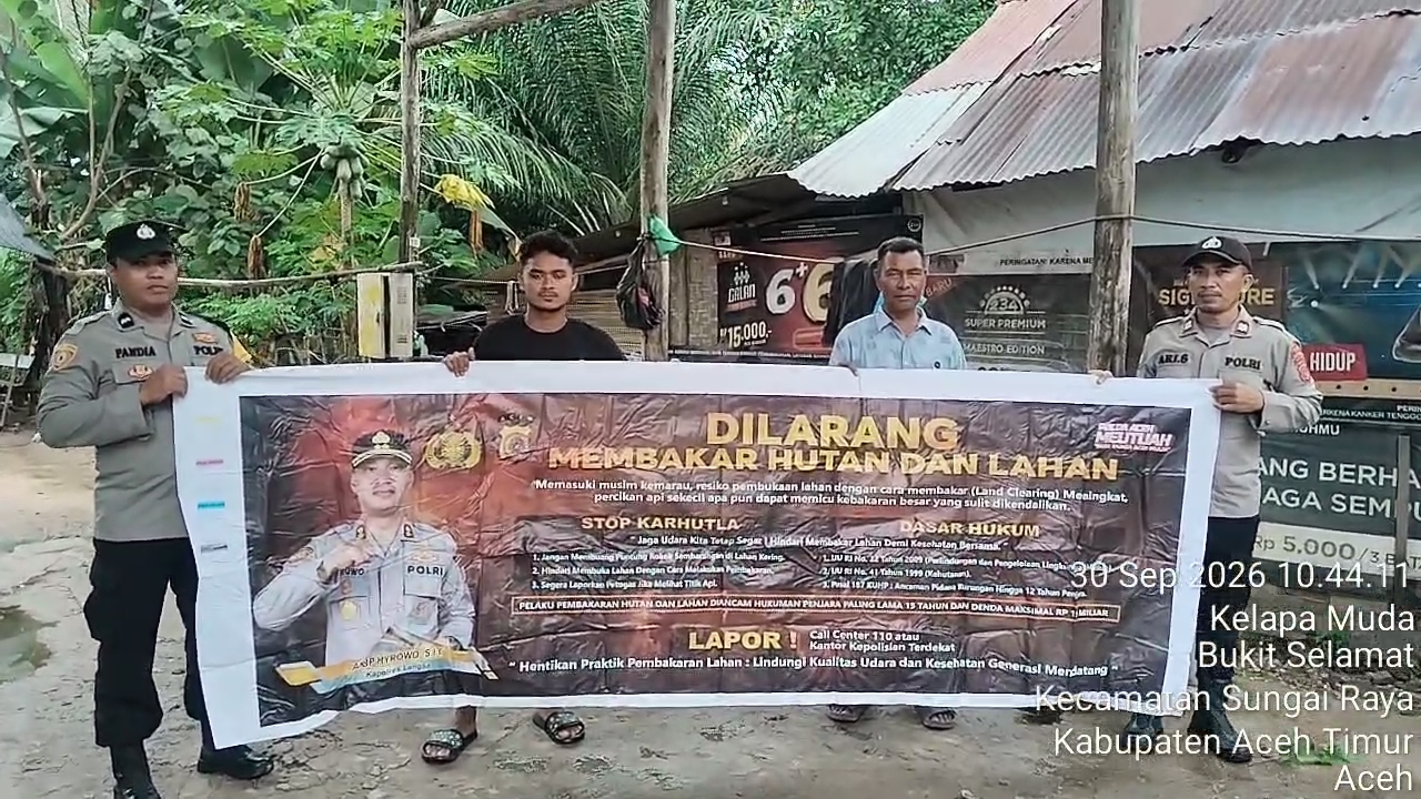 Polsek Sungai Raya Perkuat Patroli Karhutla, Cegah Kebakaran Hutan Dan Lahan