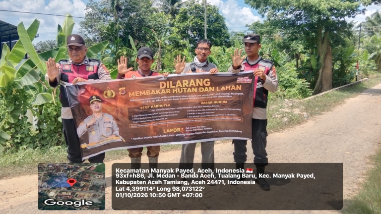Polsek Manyak Payed Intensifkan Patroli Karhutla, Cegah Kebakaran Sejak Dini