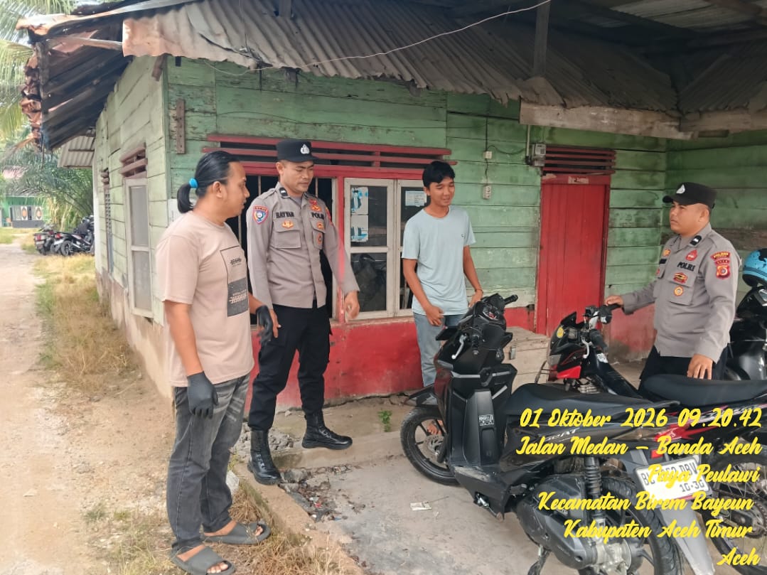 Polsek Birem Bayeun Tingkatkan Patroli Kamtibmas, Ciptakan Rasa Aman Bagi Masyarakat