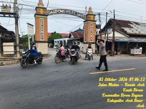 Polsek Birem Bayeun Intensifkan Pengaturan Lalu Lintas Pagi Di Jalur Medan–Banda Aceh