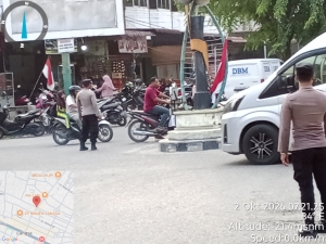 Polsek Langsa Perkuat Pengaturan Lalu Lintas Pagi Untuk Wujudkan Kamseltibcarlantas