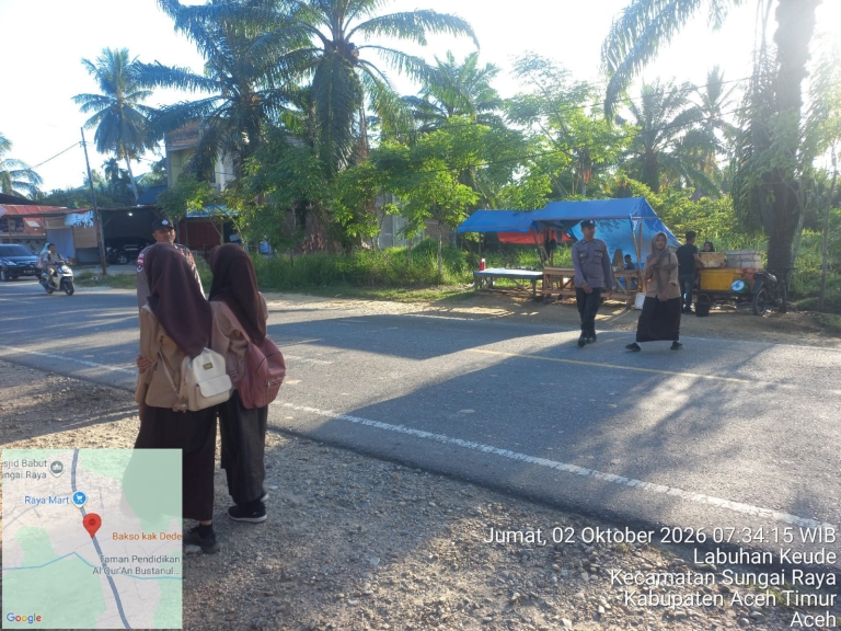 Polsek Sungai Raya Perkuat Pelayanan Di Kawasan Sekolah, Wujudkan Kamtibcarlantas