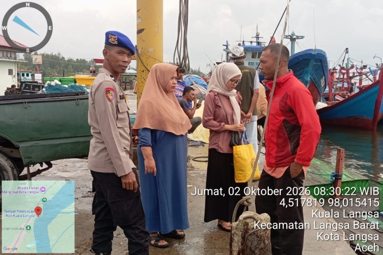 Satpolairud Polres Langsa Perkuat Pengawasan, Edukasi Nelayan Utamakan Keselamatan Melaut