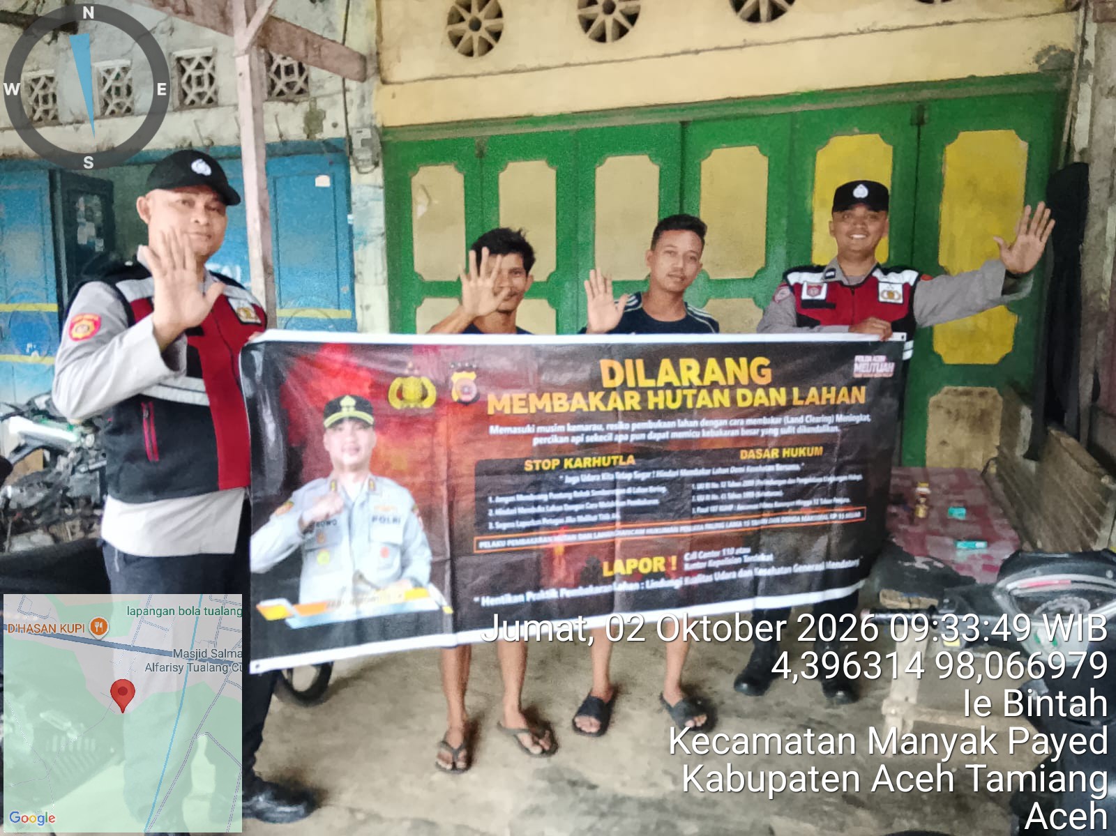 Polsek Manyak Payed Perkuat Patroli Karhutla, Cegah Kebakaran Hutan Dan Lahan