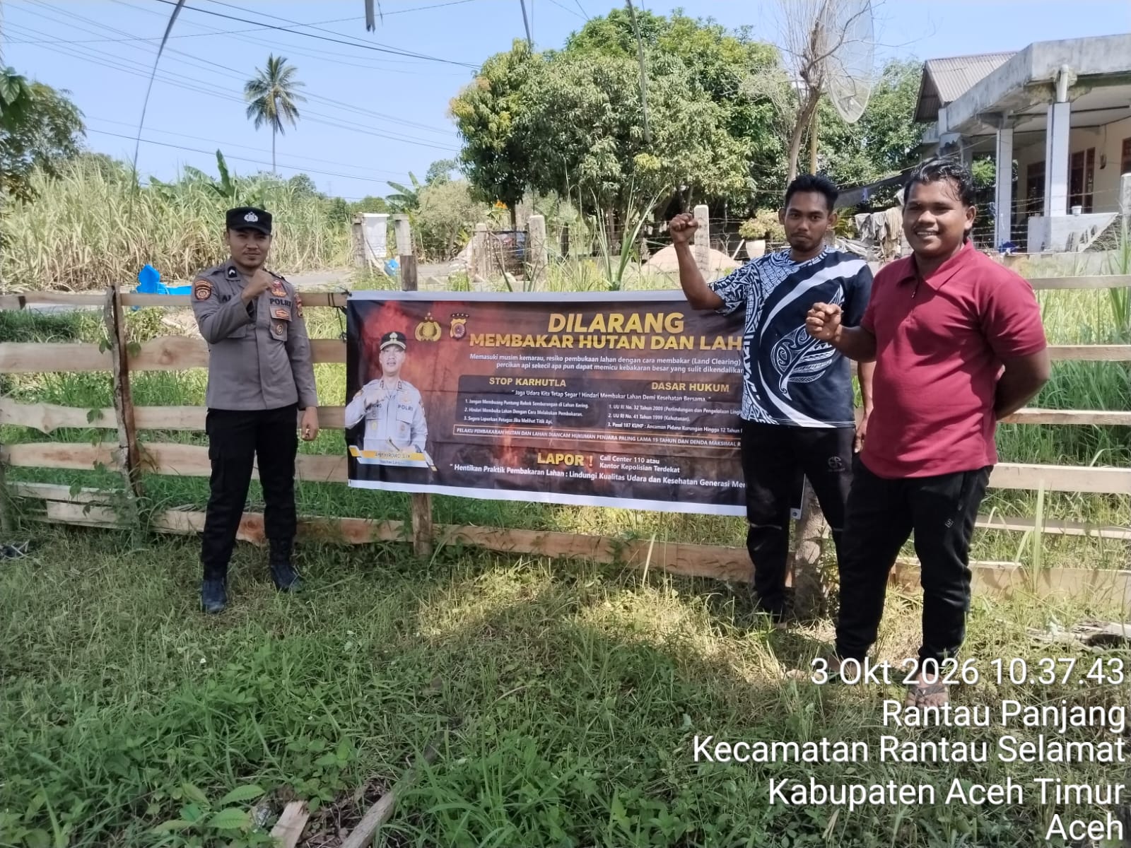 Polsek Rantau Selamat Tingkatkan Patroli Karhutla Jaga Lingkungan Tetap Aman