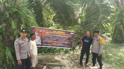 Polsek Langsa Barat Gencarkan Patroli Dan Sosialisasi Karhutla Lindungi Lingkungan