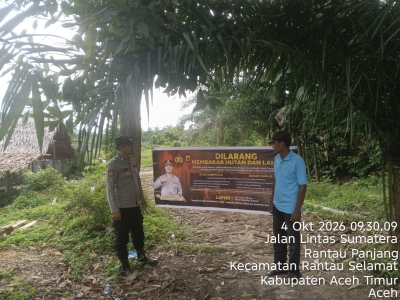Polsek Rantau Selamat Tingkatkan Patroli Karhutla Cegah Kebakaran Sejak Dini