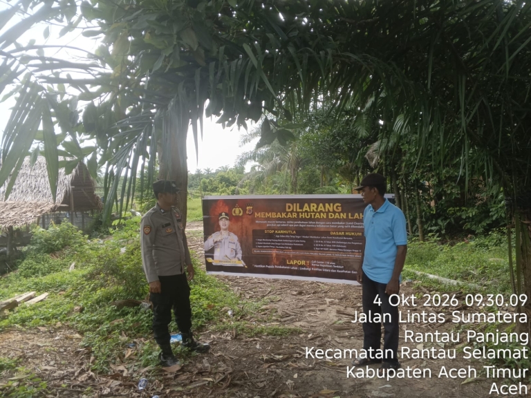 Polsek Rantau Selamat Tingkatkan Patroli Karhutla Cegah Kebakaran Sejak Dini