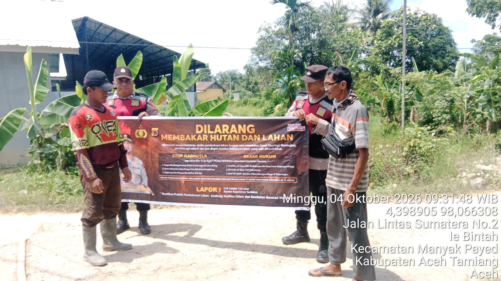 Polsek Manyak Payed Perkuat Patroli Karhutla Cegah Kebakaran Sejak Dini