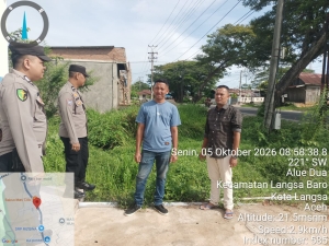 Polsek Langsa Barat Tingkatkan Patroli Harkamtibmas Pantau Aktivitas Warga