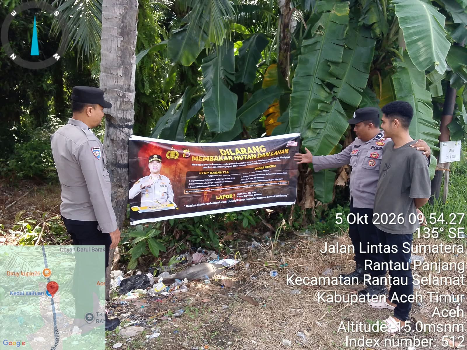 Polsek Rantau Selamat Tingkatkan Patroli Karhutla Cegah Kebakaran Sejak Dini