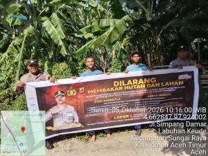 Polsek Sungai Raya Tingkatkan Patroli Karhutla Cegah Kebakaran Hutan Dan Lahan