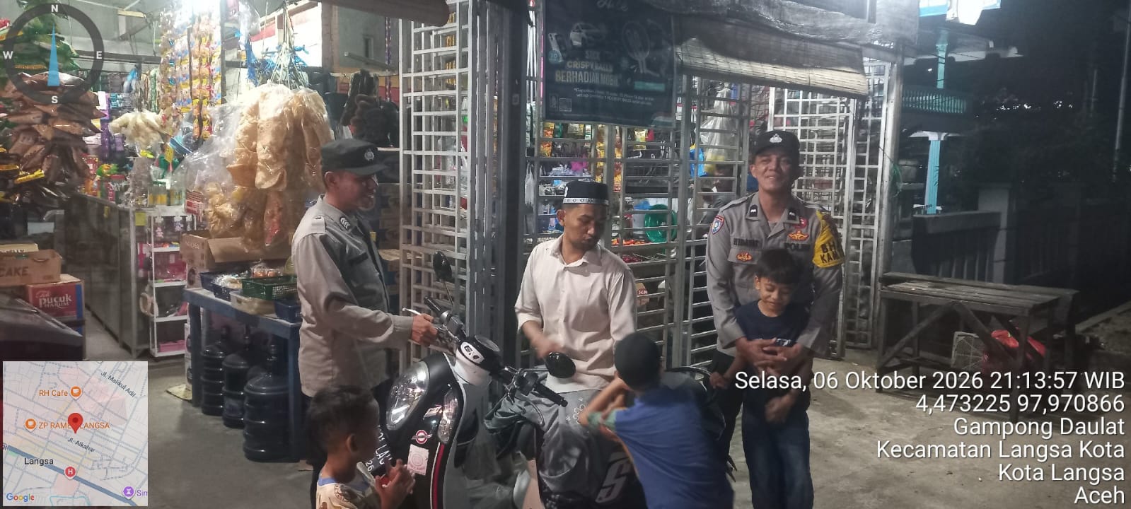 Patroli Polsek Langsa Perkuat Pencegahan Premanisme Dan Jaga Kondusivitas Kamtibmas