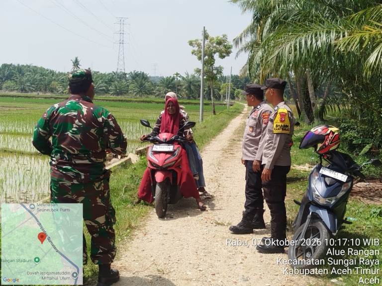 Patroli Sinergi TNI-Polri Di Sungai Raya Perkuat Harkamtibmas Dan Dekatkan Pelayanan Kepada Masyarakat