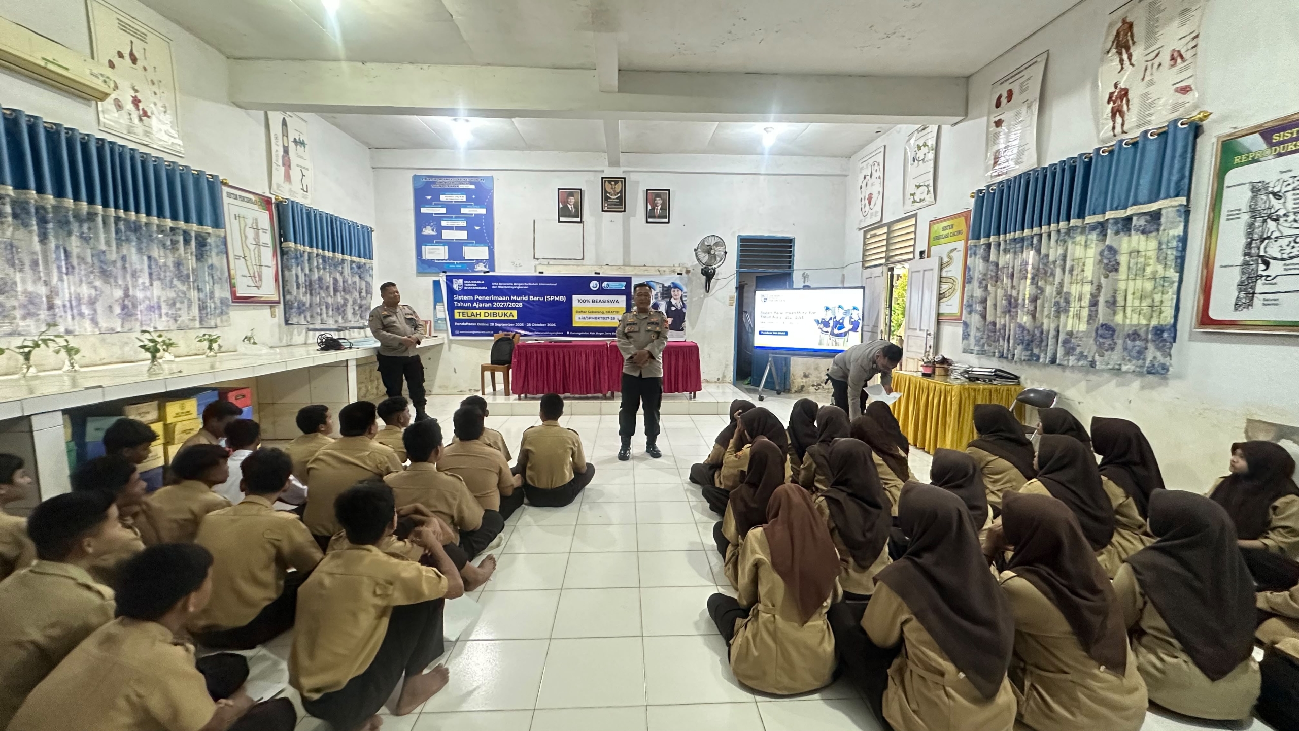 Bag SDM Polres Langsa Sosialisasikan Penerimaan Siswa Baru SMA Kemala Taruna Bhayangkara