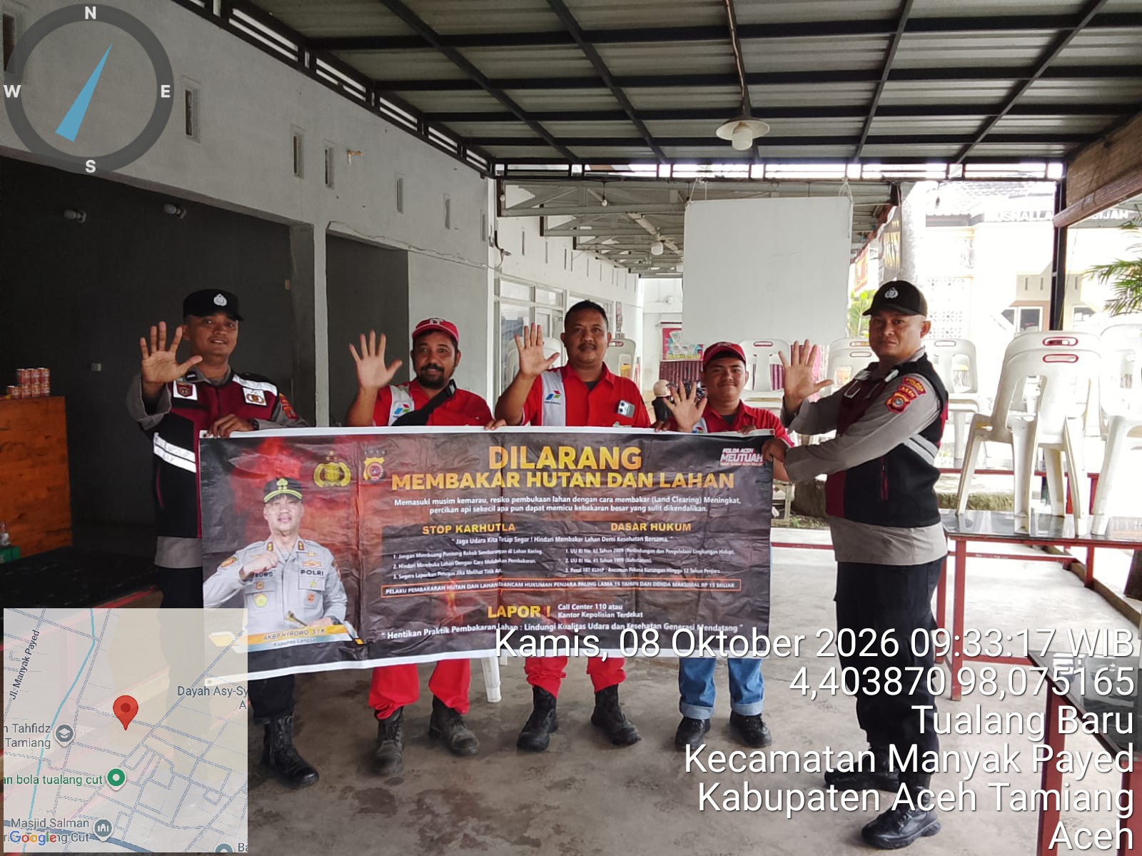 Polsek Manyak Payed Intensifkan Patroli Karhutla Di Wilayah Rawan Kebakaran