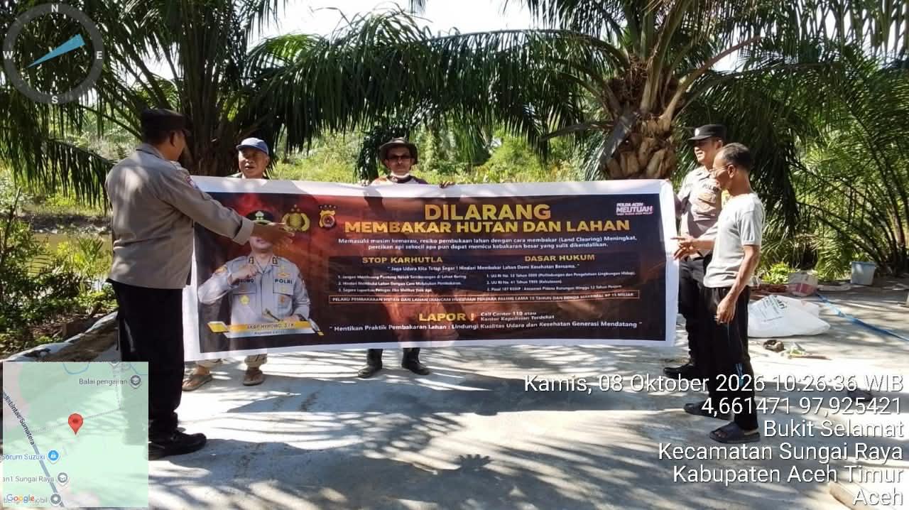 Polsek Sungai Raya Tingkatkan Patroli Karhutla Cegah Kebakaran Hutan Dan Lahan