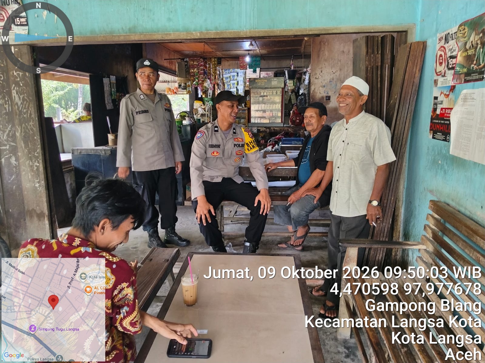Polsek Langsa Intensifkan Patroli Antipremanisme Di Gampong Alue Dan Blang Jaga Keamanan Warga