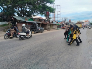 Polsek Rantau Selamat Tingkatkan Pelayanan Lalu Lintas Pagi, Utamakan Keselamatan Pengguna Jalan