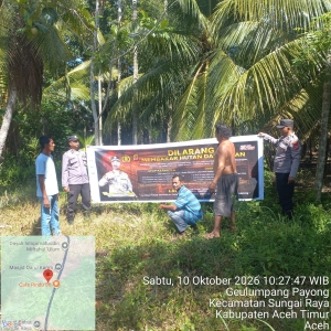 Polsek Sungai Raya Tingkatkan Patroli Karhutla Di Geulempang Payong, Cegah Kebakaran Sejak Dini