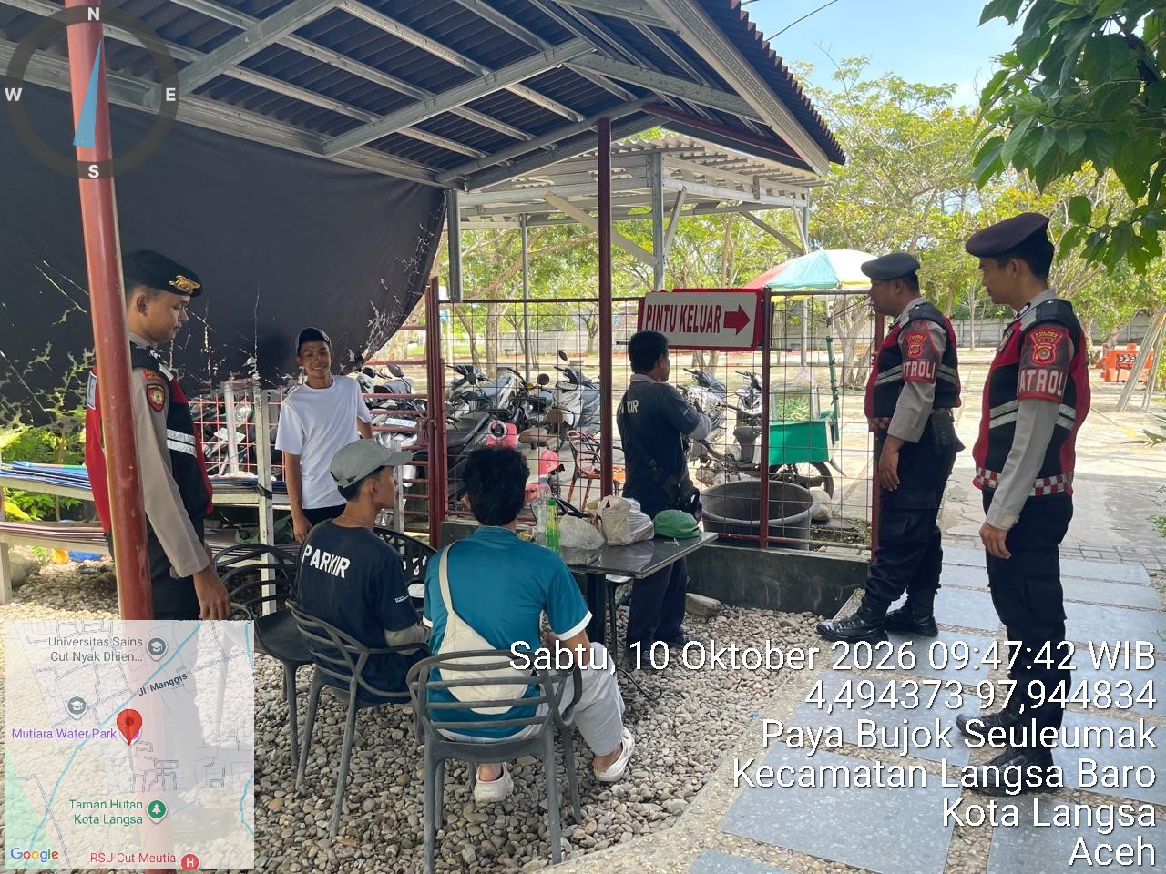 Sat Samapta Polres Langsa Intensifkan Patroli Wisata, Jamin Keamanan Pengunjung Di Hutan Lindung Dan Water Boom