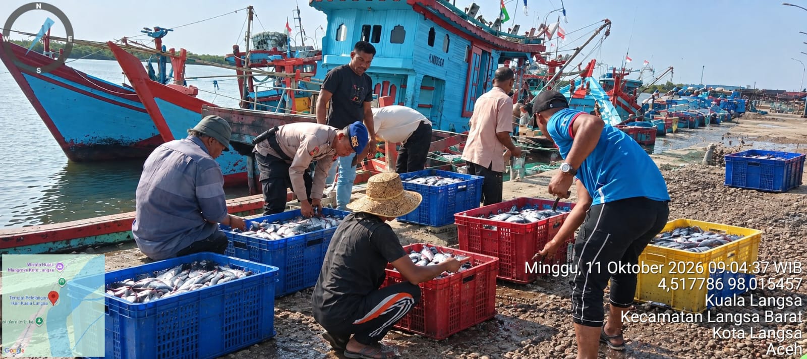 Sat Polairud Polres Langsa Sambangi Nelayan Kuala Langsa, Tekankan Keselamatan Dan Kelestarian Laut