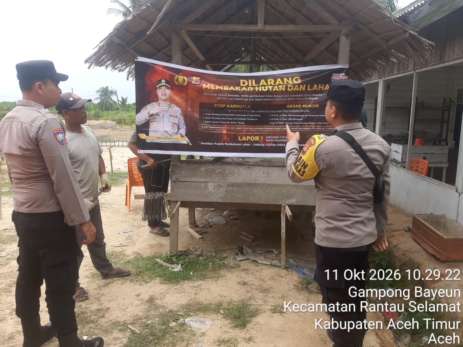 Polsek Rantau Selamat Tingkatkan Patroli Karhutla Di Bayeun, Cegah Kebakaran Hutan Dan Lahan