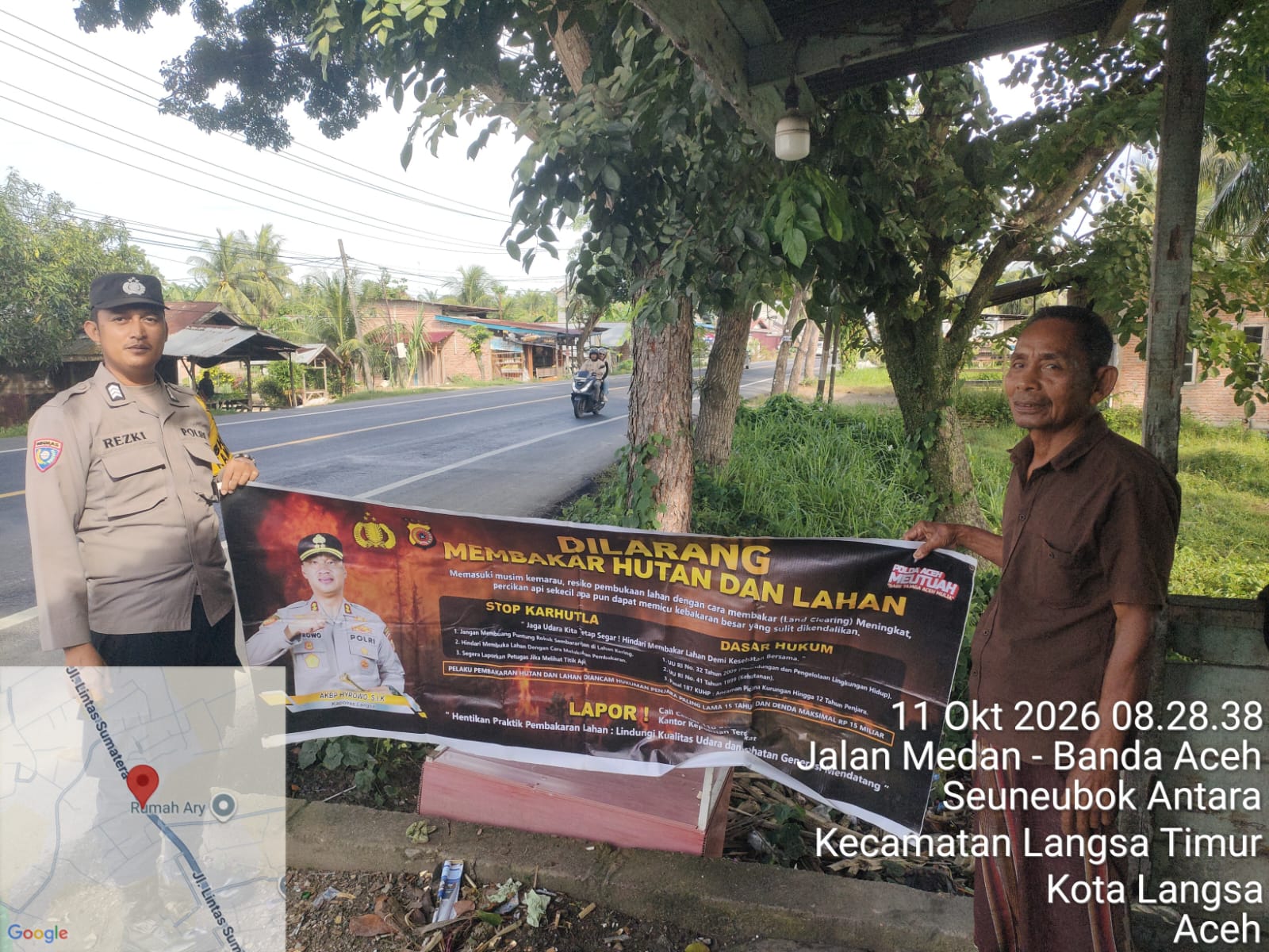 Polsek Langsa Timur Gencarkan Patroli Karhutla Di Seunebok Antara, Cegah Kebakaran Sejak Dini