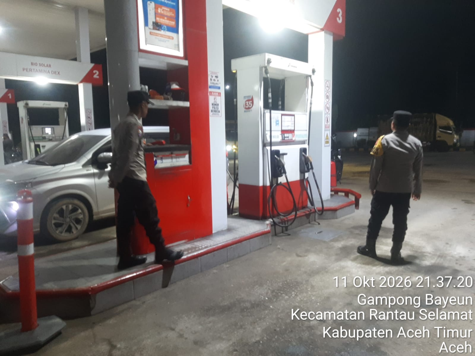 Polsek Rantau Selamat Perkuat Patroli Dialogis Di Desa Bayeun, Cegah Kriminalitas Dan Jaga Keamanan Warga