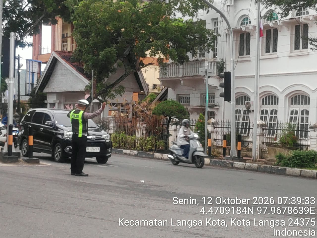 Sat Lantas Polres Langsa Optimalkan Strong Point Pagi, Pastikan Arus Lalu Lintas Lancar Dan Tertib