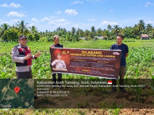 Polsek Manyak Payed Pantau Kawasan Matang Ara Jawa, Perkuat Pencegahan Kebakaran Hutan Dan Lahan