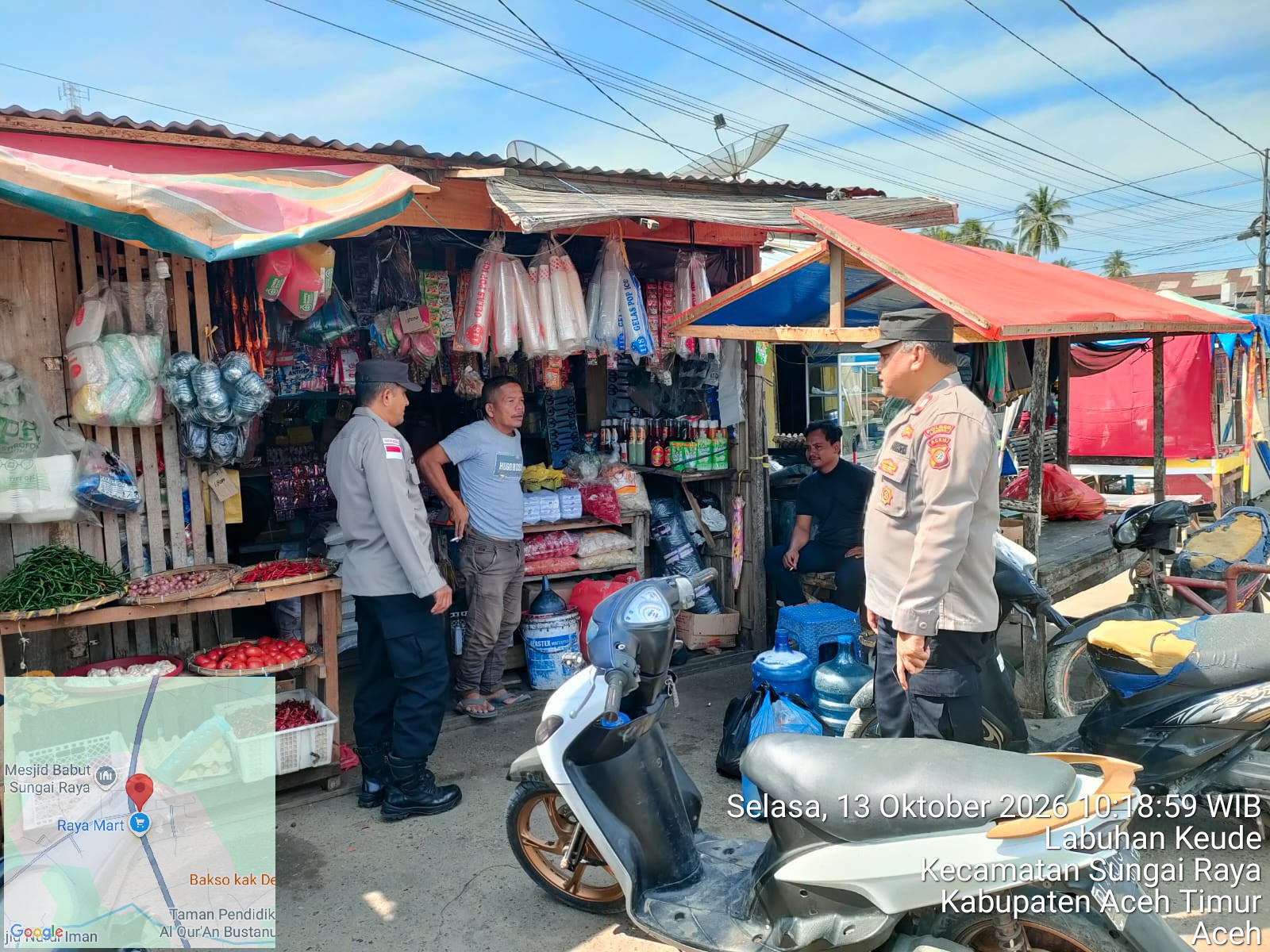Polsek Sungai Raya Perkuat Patroli Dan Sambang Gampong, Jaga Stabilitas Kamtibmas
