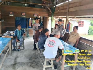 Polsek Birem Bayeun Tingkatkan Patroli Kamtibmas, Cegah Pencurian Tandan Buah Segar Kelapa Sawit