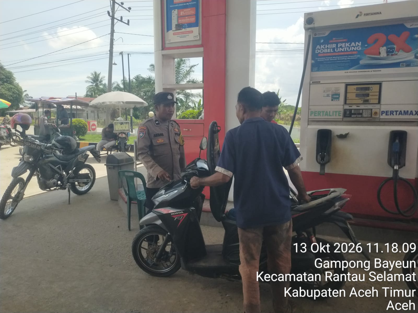 Polsek Rantau Selamat Perkuat Patroli Dialogis Di Desa Bayeun, Cegah Kriminalitas Dan Jaga Kondusivitas Wilayah
