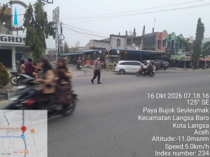 Polsek Langsa Barat Tingkatkan Pengaturan Lalu Lintas, Wujudkan Kamseltibcarlantas Dan Pelayanan Publik Yang Optimal