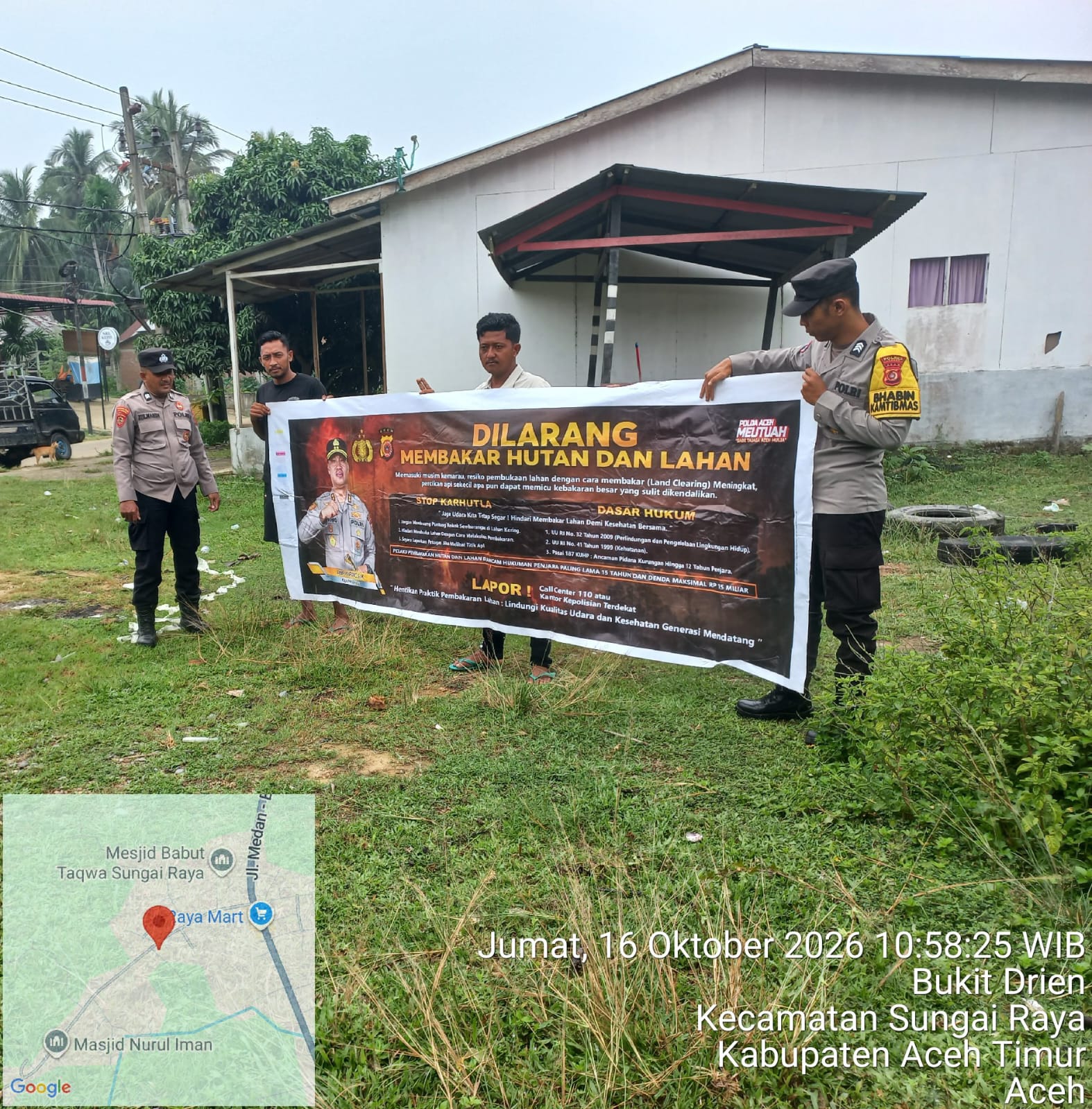 Polsek Sungai Raya Gencarkan Patroli Karhutla, Cegah Kebakaran Hutan Dan Lahan Di Bukit Drien